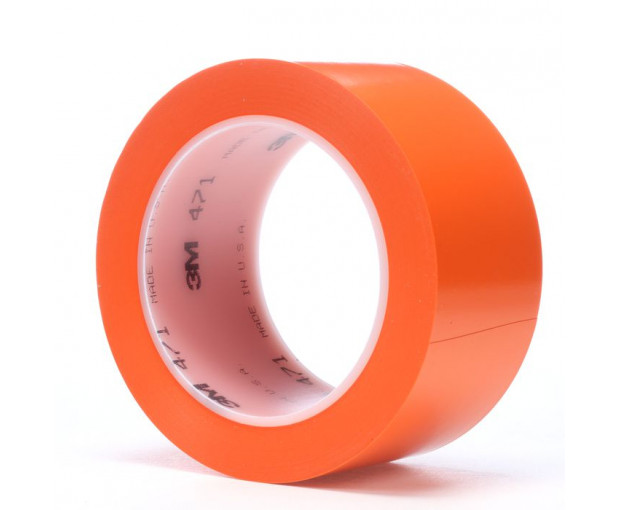 Маркираща лента за под оранжева PVC 3М 471 50 mm х 33 m