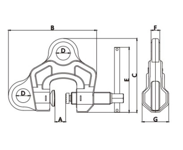 Универсална винтова скоба за повдигане SCD G=1 t 0-40 mm