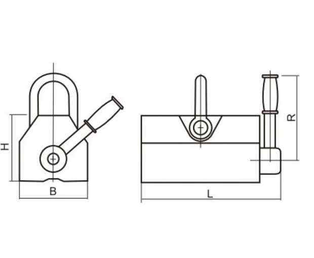 Магнитна лапа за повдигане модел PML 600 kg