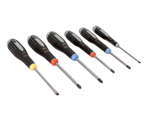 Комплект 6 броя отвертки ERGO - шлиц, PH и PZ BAHCO BE-9886