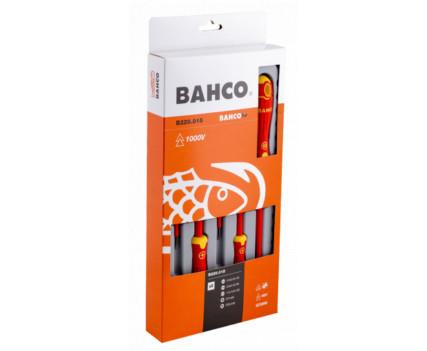 Комплект 5 броя отвертки BahcoFit 1000V BAHCO B220.015