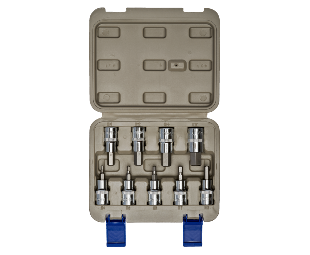 Комплект вложки на 1/2 с накрайник шестостен, 9 броя Irimo 129-9H-4