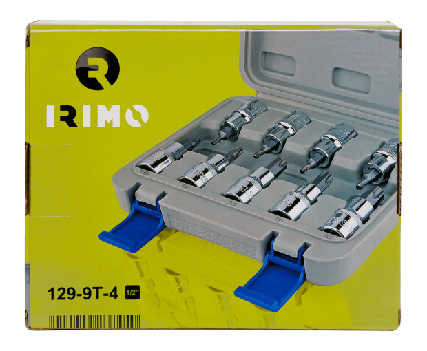 Комплект вложки на 1/2' с накрайник TORX, 9 броя Irimo 129-9T-4