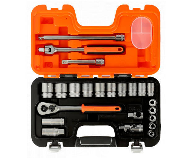 Комплект вложки и аксесоари 1/2, 23 части инчови BAHCO S240AF