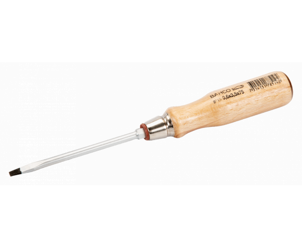 Ударна отвертка с дървена дръжка 0.6x3.5x65 BAHCO 9710-3.5-75