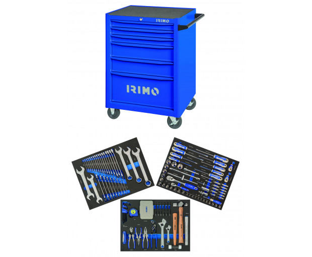 Мобилно работно място 6 чекмеджета и 176 броя инструменти Irimo 9066K6