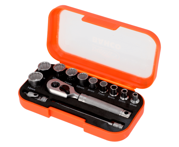 Комплект вложки и аксесоари на 1/4'', 13 части BAHCO S13MC10.5