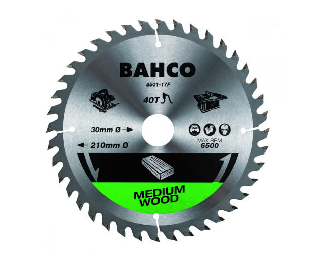 Циркулярен диск за дърво 230 mm, 40 зъба BAHCO 8501-22F
