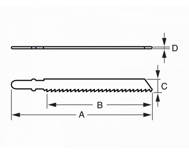 Комплект триончета за зеге за дърво HCS - 100 mm, 5 броя BAHCO 91-023-5P