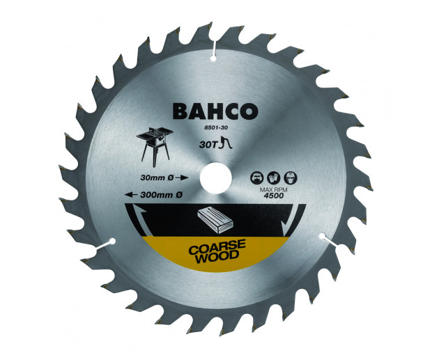 Циркулярен диск за дърво 300 mm, 30 зъба BAHCO 8501-30