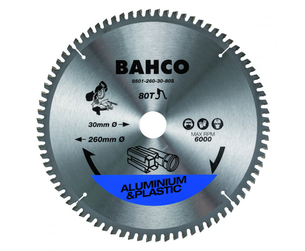 Циркулярен диск за алуминий 210 mm, 48 зъба BAHCO 8501-17S
