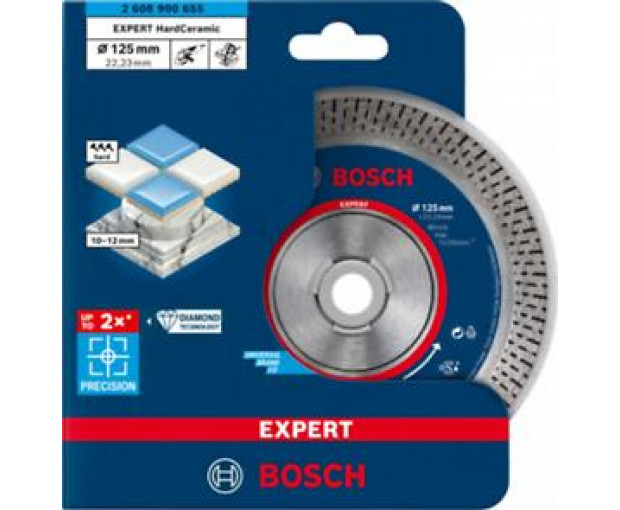 Диск BOSCH диамантен за рязане EXPERT 125x22,23 HardCeramic, 2608900655