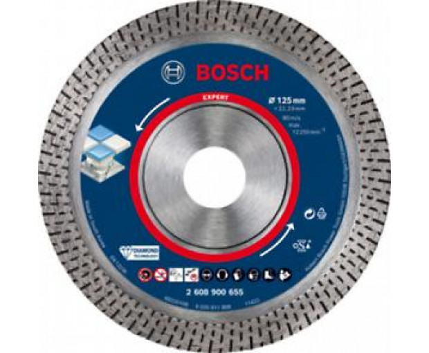 Диск BOSCH диамантен за рязане EXPERT 125x22,23 HardCeramic, 2608900655