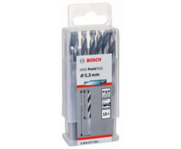 BOSCH, Спирално свредло HSS, PointTeQ, 5,5 mm, 2608577223