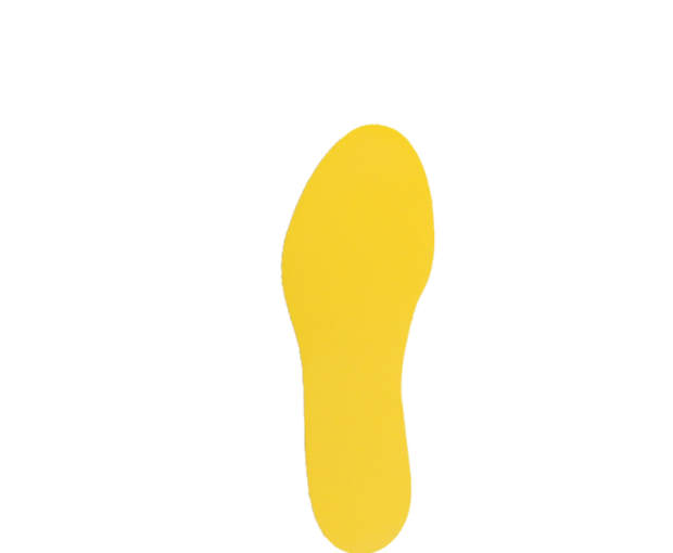 Жълти стъпки за маркиране на под 230x80 mm