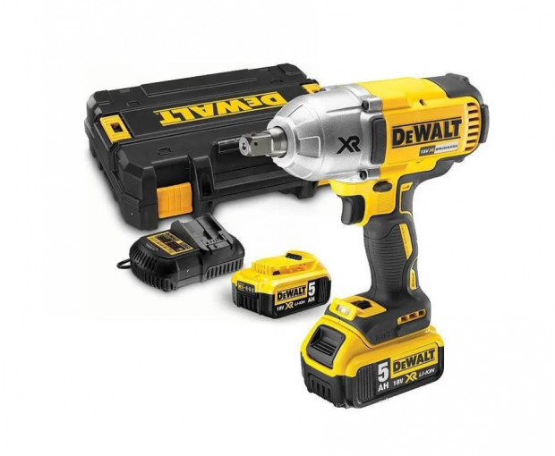 Акумулаторен ударен гайковерт DeWALT DCF899P2, 18 V, 950 Nm, 1/2" с 2 батерии и зарядно