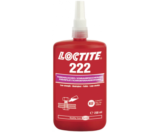Осигурител за резби ниска якост Loctite 222 - 50ml