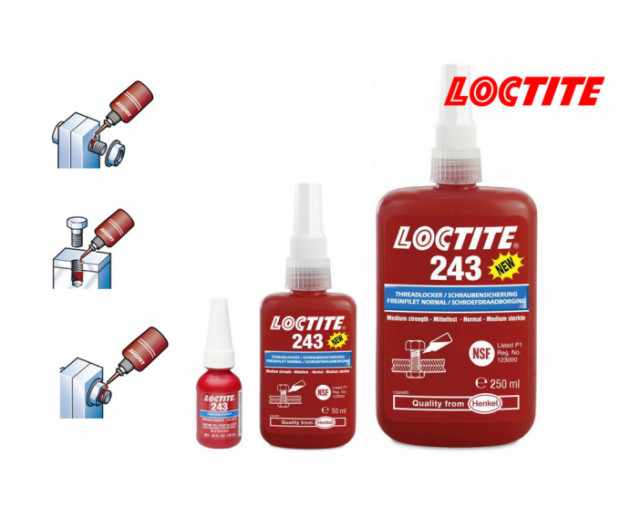 Осигурител за резби средна якост Loctite 243 - 250ml