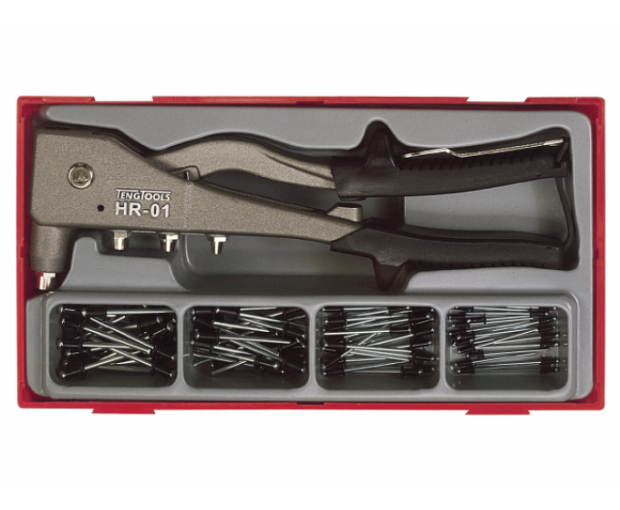 Комплект ръчна нитачка на попнитове Teng Tools до 4.8 mm  TTHR81