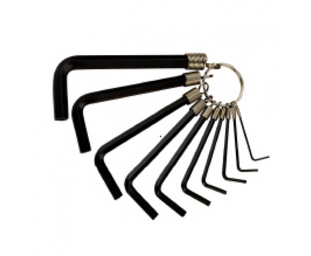 Комплект Г-образни ключове шестостен Teng Tools 1/16-3/8", на халка