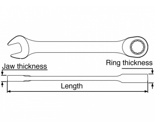 Звездогаечен ключ с тресчотка Teng Tools 20 mm  6005RS