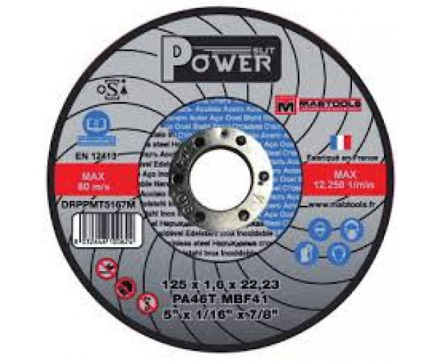Карбофлексен диск за алуминий - вдлъбнат Power Mabtools 125 x 7 x 22