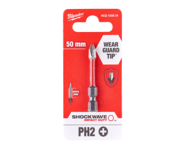 Комплект ударни накрайници Milwaukee PH2x50 mm, 4932430855