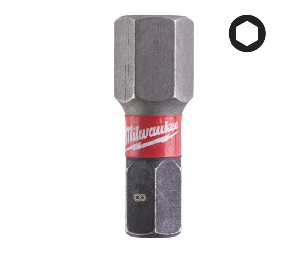 Комплект  ударни накрайници Milwaukee  HEX 8x25 mm.,4932430898