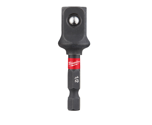 Ударен преходник Milwaukee 1/4" шестостен към 1/2" квадрат, 4932478803