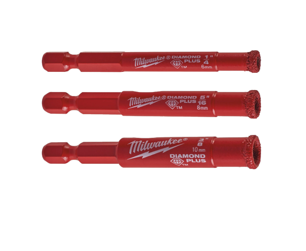 Комплект диамантени боркорони Milwaukee - 6,8, 10 mm, 4932471771