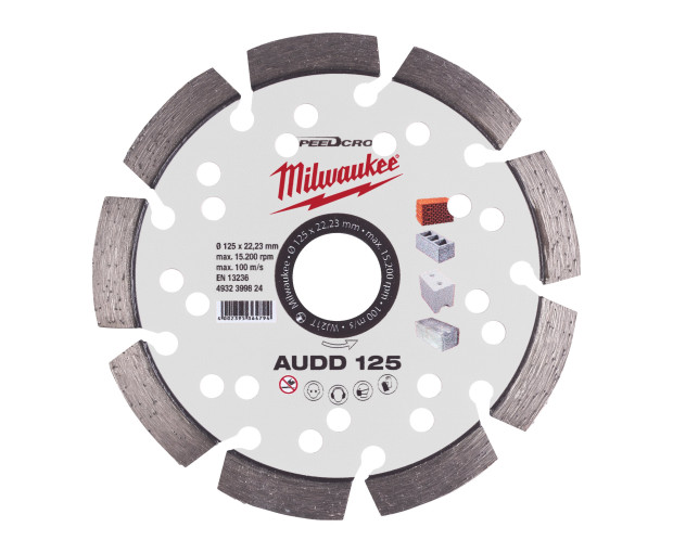 Диамантен диск AUDD Milwaukee , 125 mm