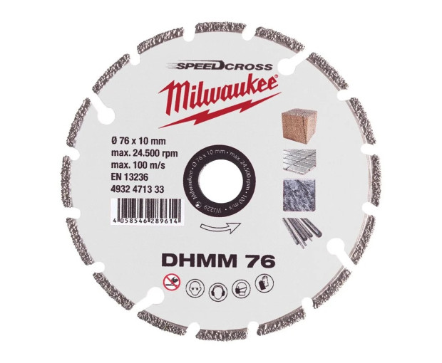 Диамантен диск Milwaukee DHMM, 76 mm