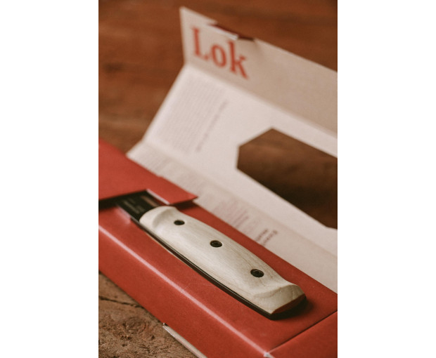 Нож MORAKNIV Lok BlackBlade (S) с кожена кания и дръжка от ясен