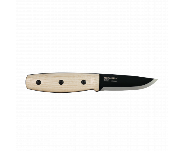Нож MORAKNIV Finn BlackBlade(S) с кожена кания и дръжка от ясен