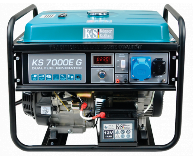 Газов генератор KS 7000E G монофазен