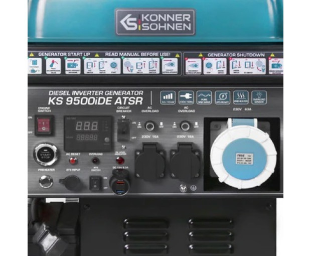 Генератор инверторен дизелов Konner & Sohnen KS 9500iDЕ ATSR