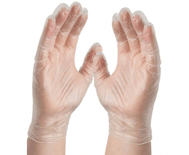 Еднократни ръкавици винилбез талк  L, 100 бр