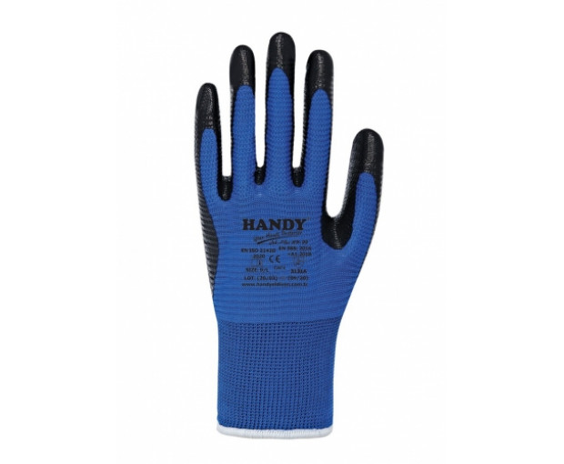 Ръкавици HN-99 JOB-PLUS .синьо/черни,р-р 10