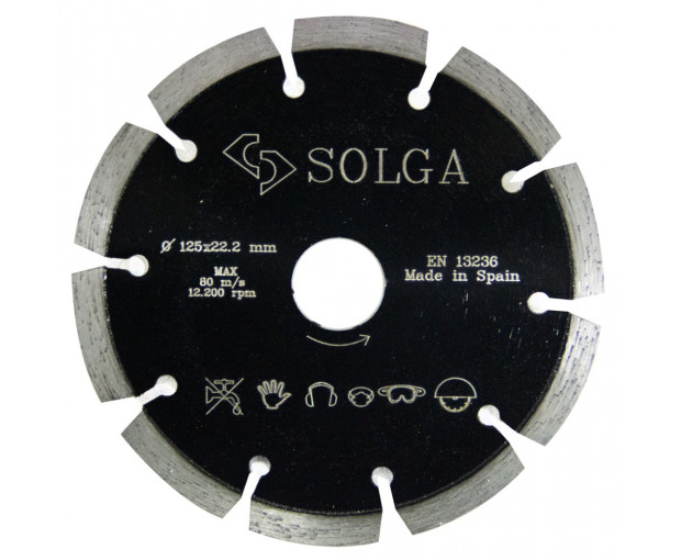 Диамантен диск SOLGA за рязане на абразивни материали, d=115 x 22.2 mm