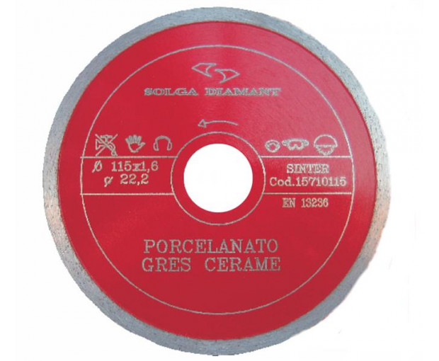 Диамантен диск SOLGA за рязане на твърда керамика d=230x22,2