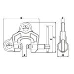 Универсална винтова скоба за повдигане SCD G=2 t 0-40 mm