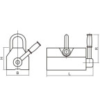 Магнитна лапа за повдигане модел PML 100 kg