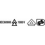 Комплект 5 броя отвертки ERGO 1000V - шлиц и PZ BAHCO BE-9882S