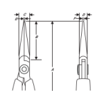 ESD Клещи с полуобли гладки челюсти 132 mm Lindstrom 7890