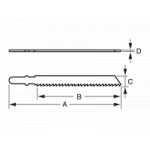 Комплект триончета за зеге за метал BiM - 77 mm, 5 броя BAHCO 91-522-5P