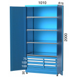 Комбиниран шкаф с 6 чекмеджета и рафтове KOCEL - 6115