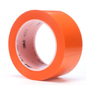Маркираща лента за под оранжева PVC 3М 471 50 mm х 33 m