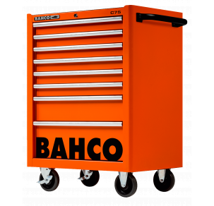 Мобилно работно място C75 с 8 чекмеджета, оранжево BAHCO 1475K8