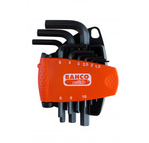 Комплект 9 броя Г-образни ключове шестостен 1.5-10 BAHCO BE-9578
