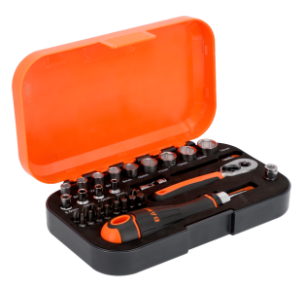 Комплект вложки и аксесоари на 1/4'', 34 части BAHCO S34MC8H